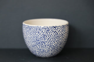 Coffee bowl or hug mug, dotted