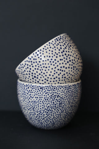 Coffee bowl or hug mug, dotted