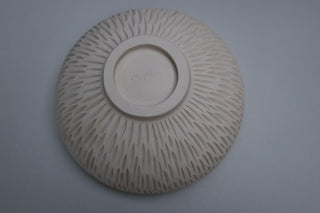 Carved serving bowl in tangerine