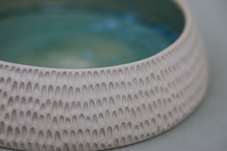 Carved serving bowl in ocean