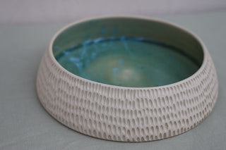 Carved serving bowl in ocean