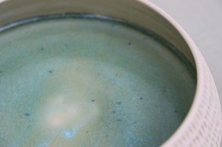 Carved serving bowl in ocean