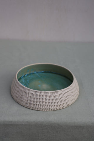 Carved serving bowl in ocean