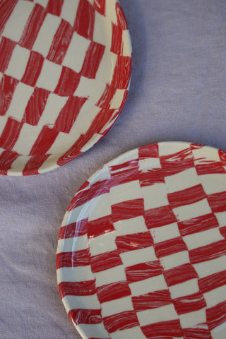 Red brick nerikomi plate