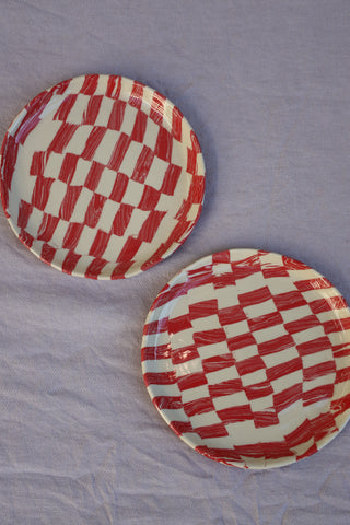 Red brick nerikomi plate
