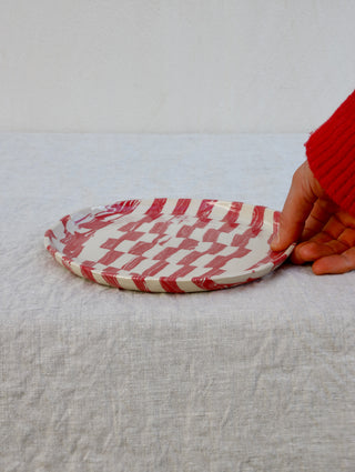 Red brick nerikomi plate