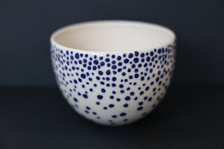 Coffee bowl or hug mug, dotted